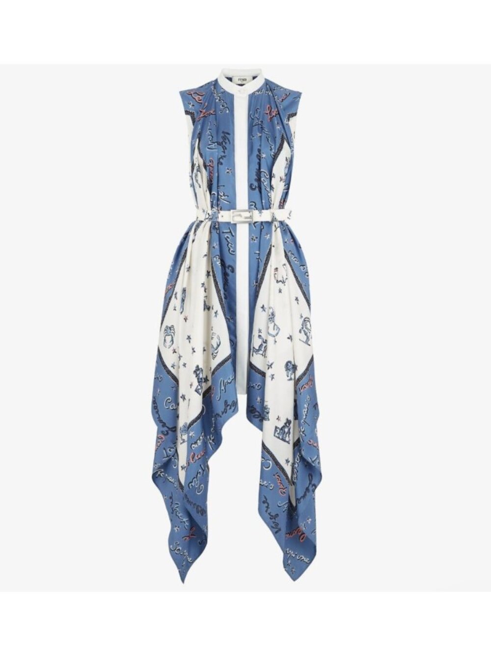 FENDI Resort 2023 Silk Astrology Zodiac Dress Size US 4 NEW NWOT